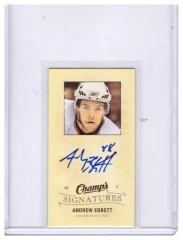 2009-10 Upper Deck Champ's Andrew Ebbett #CS-AE Mini Signatures Auto Ducks